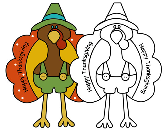 crayons coloring pages. Colored Turkey Coloring Page